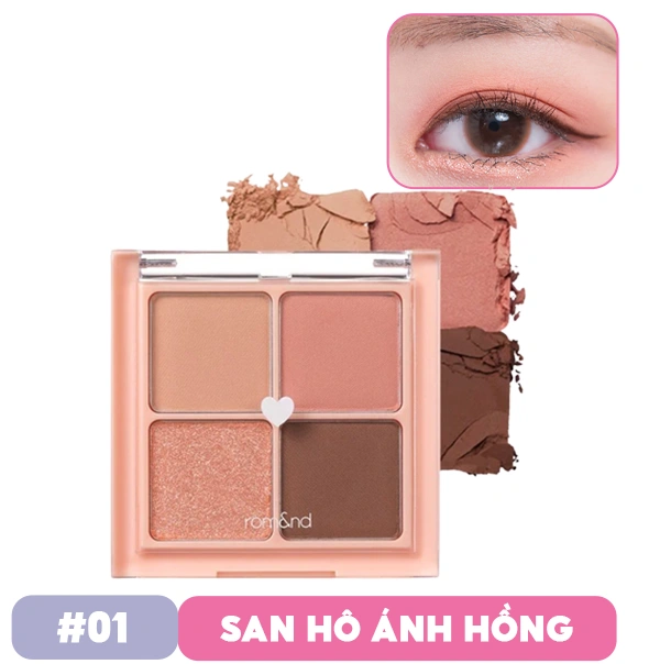 Phấn mắt Romand 4 ô Better Than Eye Pallette 6.5g xinh xắn, nhỏ gọn nhưng cầm chắc tay