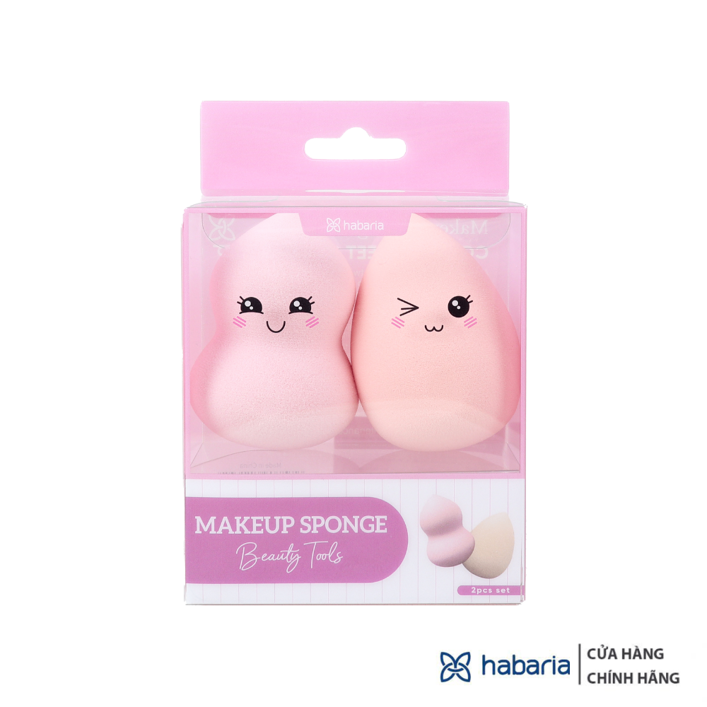 Set 6 bông mút trang điểm Habaria Makeup Sponge Cats So Cute 16g chất liệu cao cấp, mềm mại
