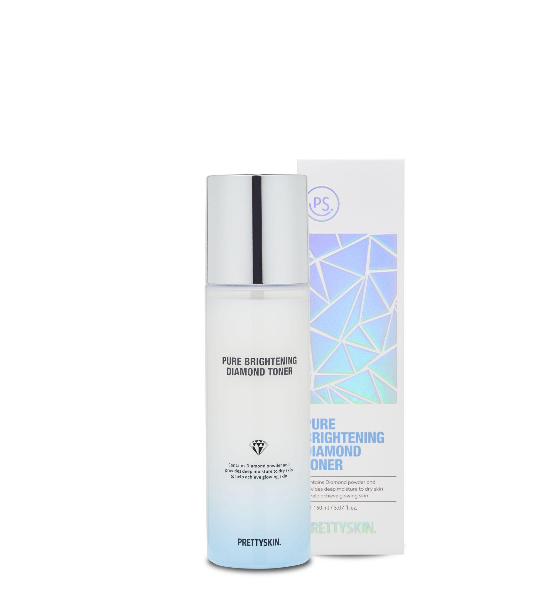 Toner dưỡng sáng da Prettyskin Pure Brightening Diamond 150ml se khít lỗ chân lông, cân bằng độ ẩm