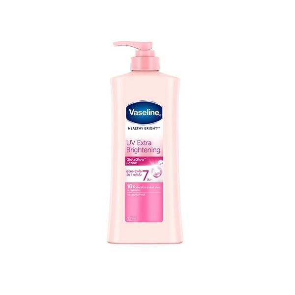 Sữa dưỡng thể Vaseline Healthy Bright UV Extra Brightening GlutaGlow Lotion 500ml cho phái đẹp làn da khoẻ mạnh và mịn màng tự nhiên