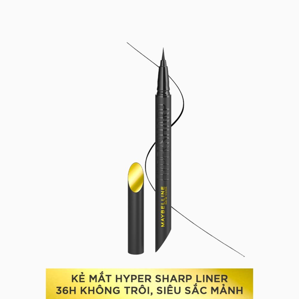 Kẻ mắt Maybelline Hypersharp Laser Extreme Liner BK-1 0.5g #màu đen siêu mảnh, sắc nét, không trôi