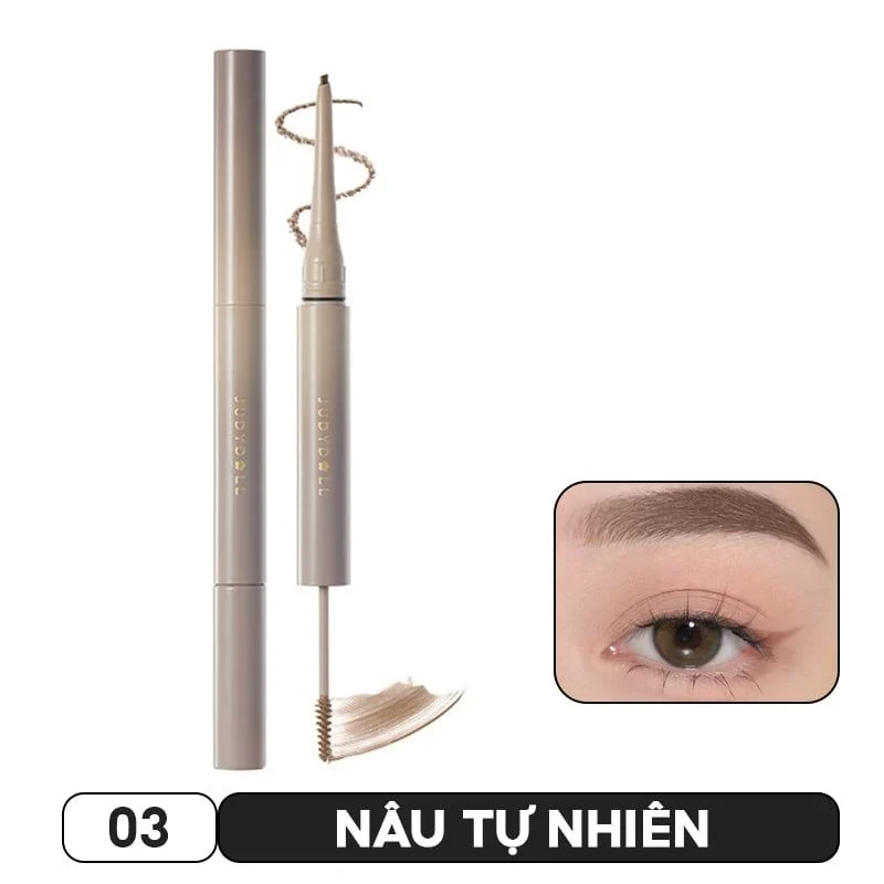 Chì kẻ mày Judydoll 2 đầu Duo Eyebrow Pencil 1 đầu gel 1 đầu chì 1,3g x 0,06g bền màu lâu trôi