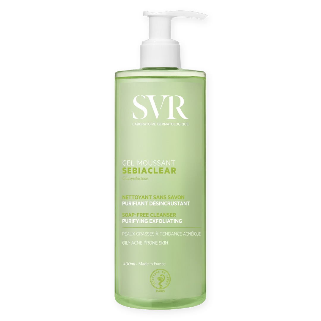 Gel rửa mặt SVR Sebiaclear + Physiopure Gelee + Topialyse Lavant 400ml giúp làm sạch sâu, kiểm soát dầu và ngăn mụn