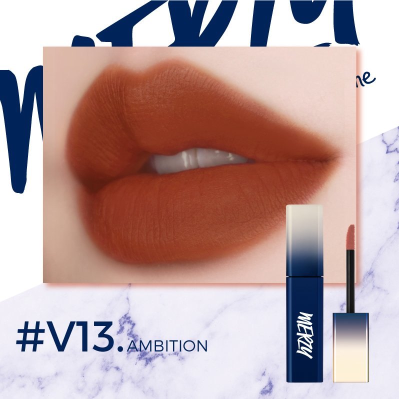 Son kem lì Merzy Blue Velvet Tint Season 3 Holiday Limited Edition 3.8g thời thượng mềm mịn trên môi