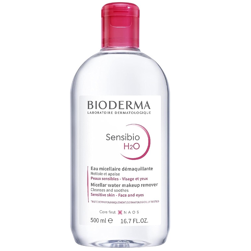 Nước tẩy trang Bioderma Sebium H2O & Crealine H2O Micelle Solution 500ml tẩy sạch sâu làm dịu da bị tổn thương