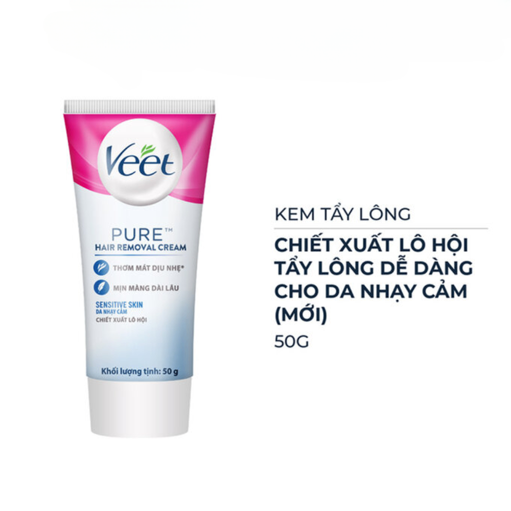 Tẩy lông Veet Pure Hair Removal Cream 50g nhanh chóng dưỡng ẩm da dài lâu