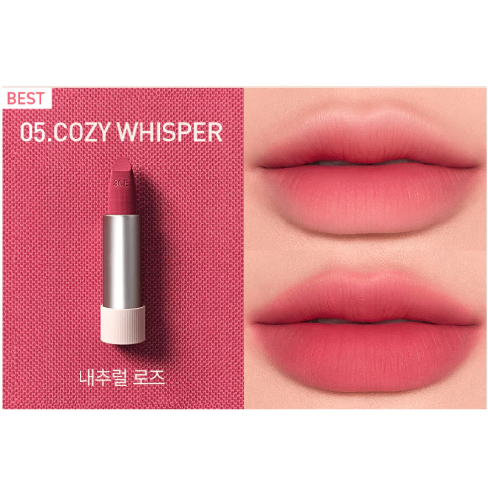 Son thỏi 3CE Cashmere Hug Lipstick 3.5g chất son mịn lì nhẹ môi