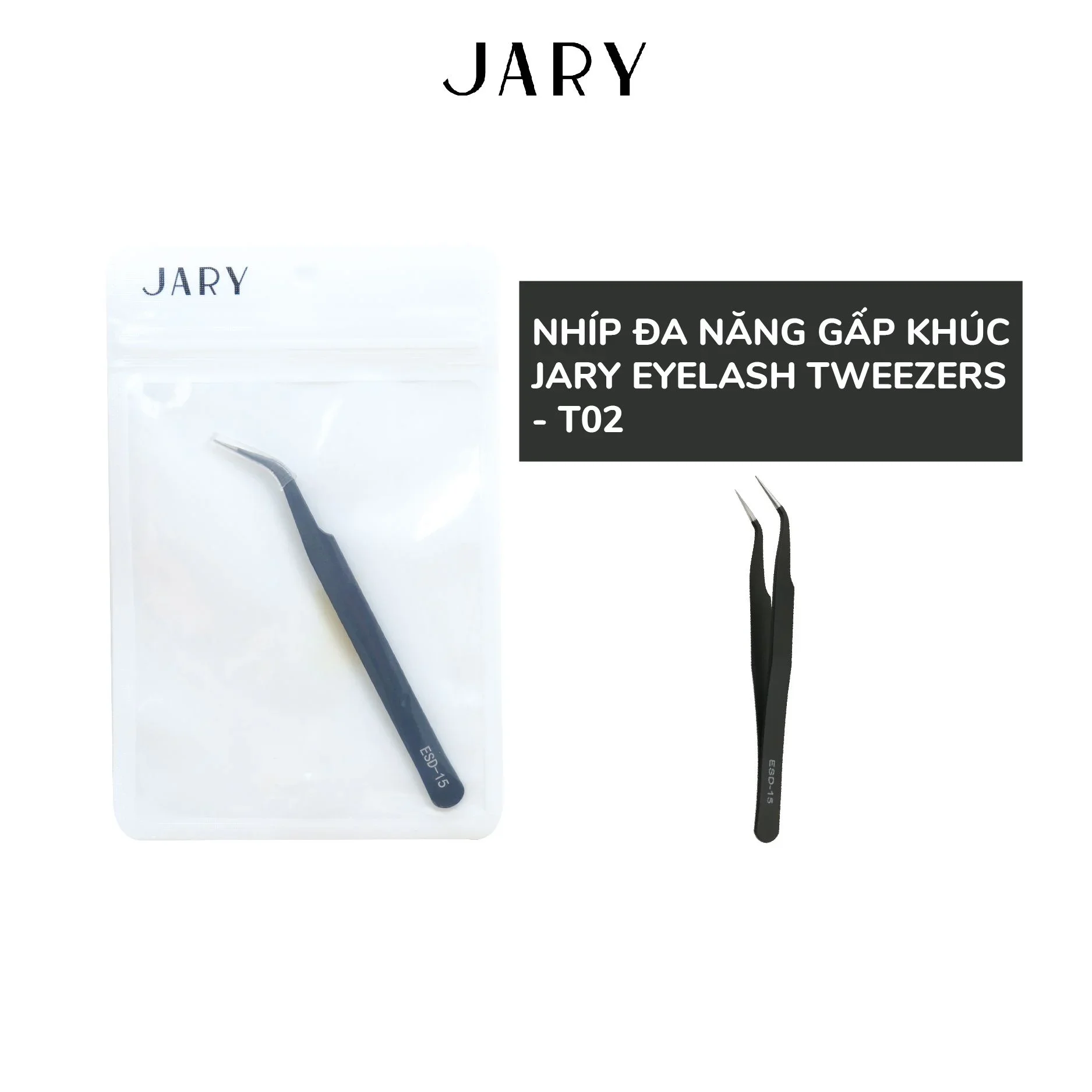Nhíp gắp mi giả Jary Eyelash Tweezers nhẹ tay thao tác dễ dàng