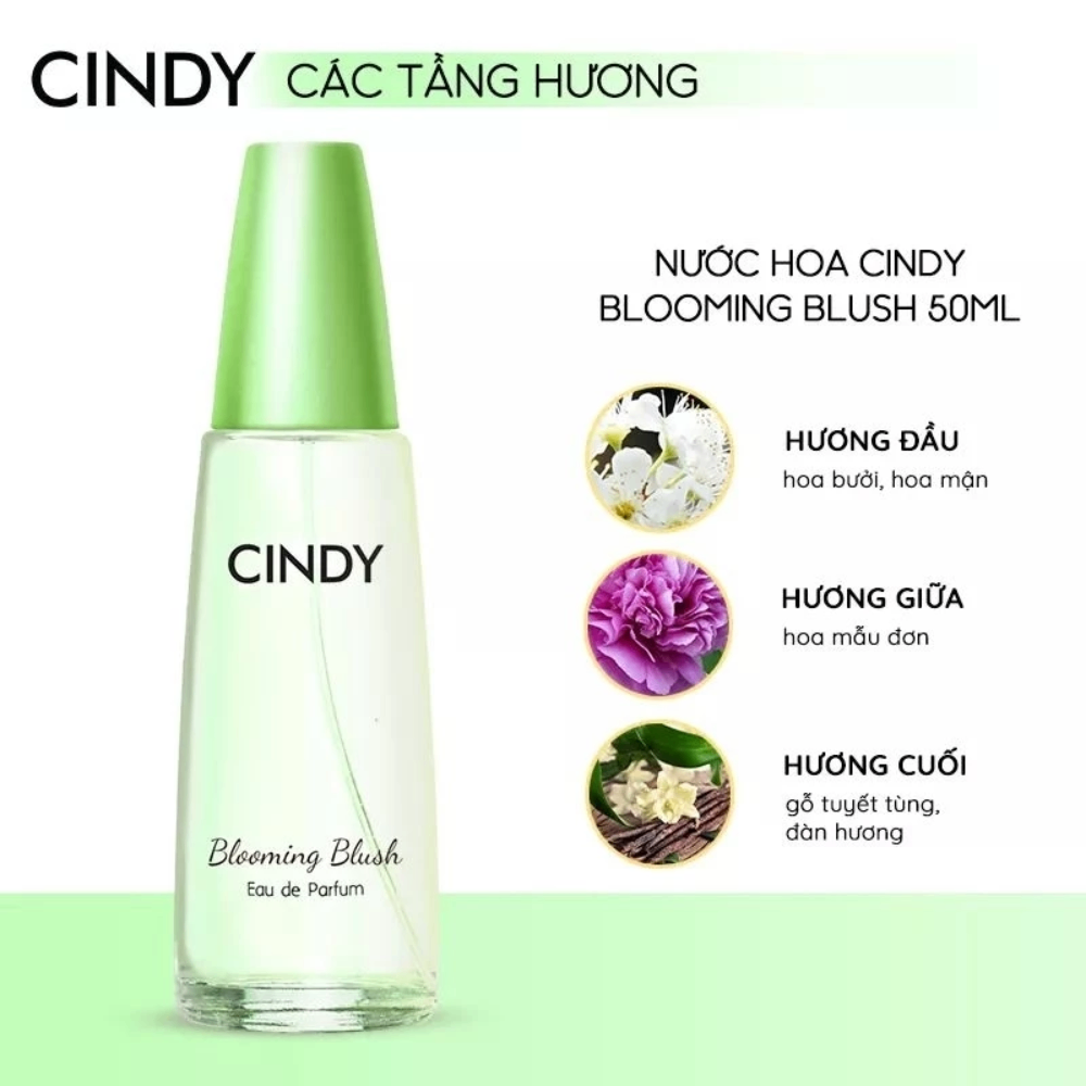 Nước hoa Cindy Classic Eau De Parfum 50ml các loại năng động, tinh nghịch, ngọt ngào
