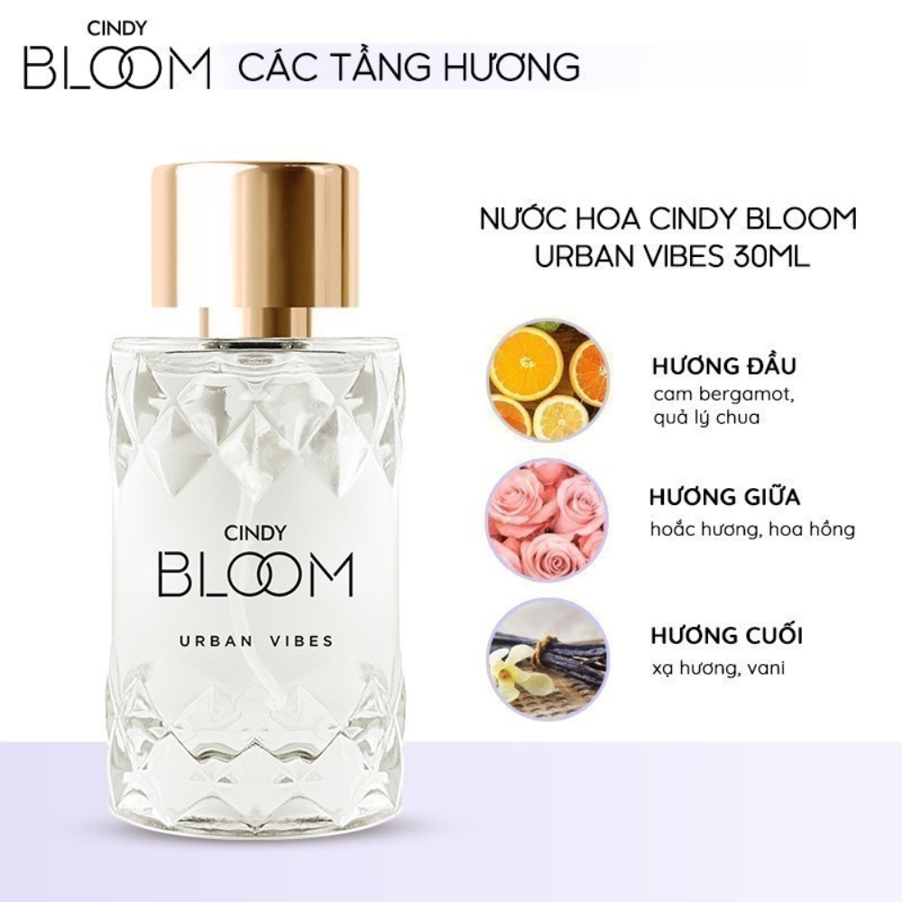 Nước hoa Cindy Bloom EDP 30ml các loại nữ tính ấm áp, ngọt ngào