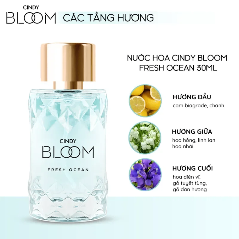 Nước hoa Cindy Bloom EDP 30ml các loại nữ tính ấm áp, ngọt ngào