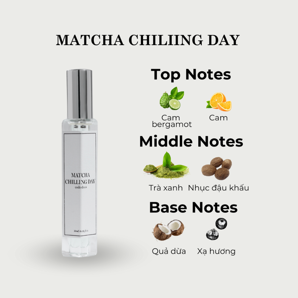 Tinh dầu nước hoa CODEDECO 10ml đa dạng mùi hương phù hợp cho cả nam và nữ
