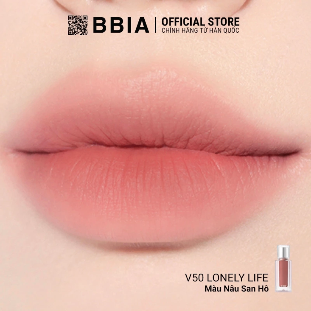 Son kem Bbia Last Velvet Lip Tint MLBB Edition 5g lên màu chuẩn lâu trôi