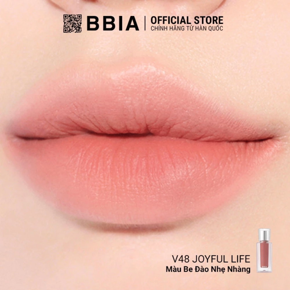 Son kem Bbia Last Velvet Lip Tint MLBB Edition 5g lên màu chuẩn lâu trôi