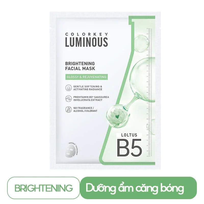 Mặt Nạ Colorkey Luminous Replenishing Facial Mask 25ml các loại dưỡng ẩm và làm dịu da