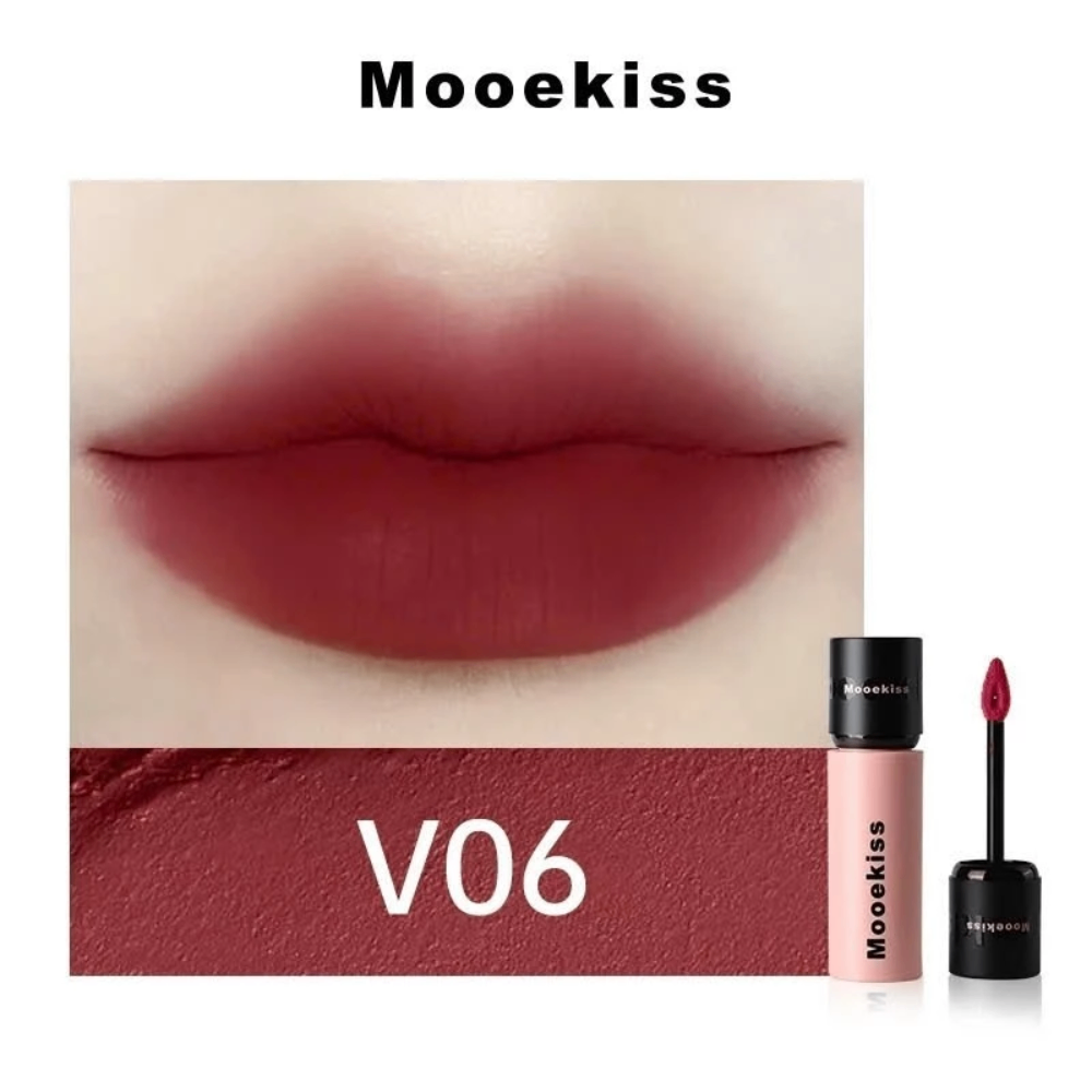 Son kem Mooekiss Velvet Lip Mud 3g chất son mịn lì lên màu chuẩn
