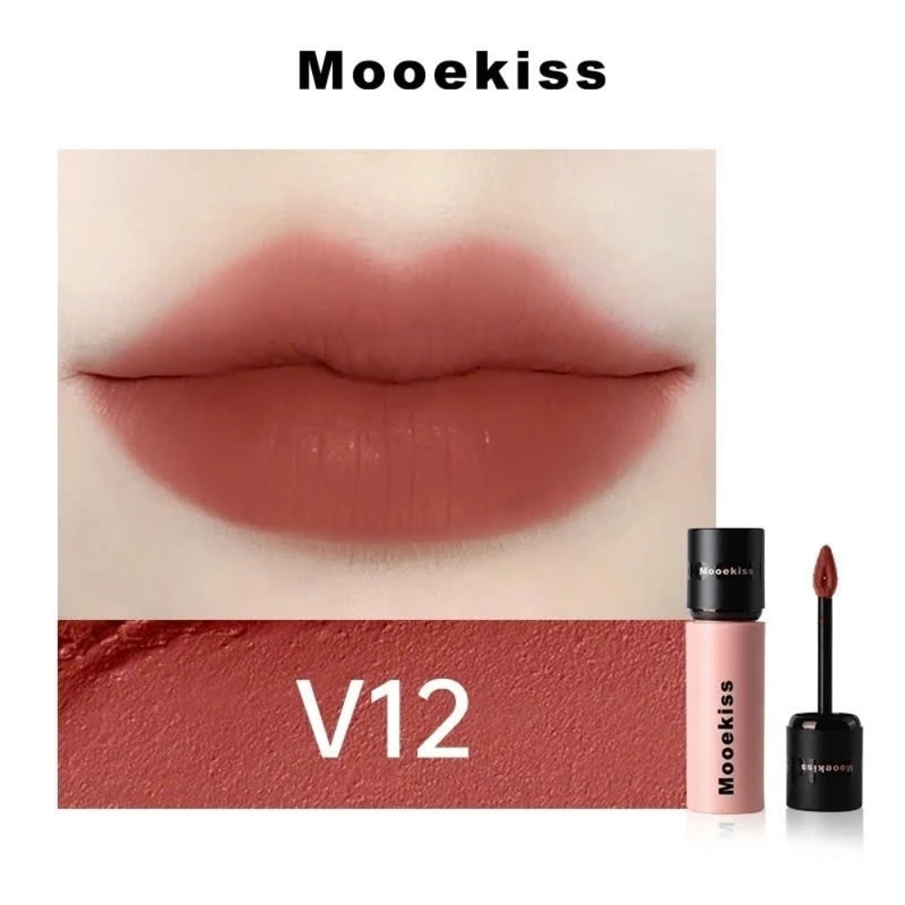 Son kem Mooekiss Velvet Lip Mud 3g chất son mịn lì lên màu chuẩn