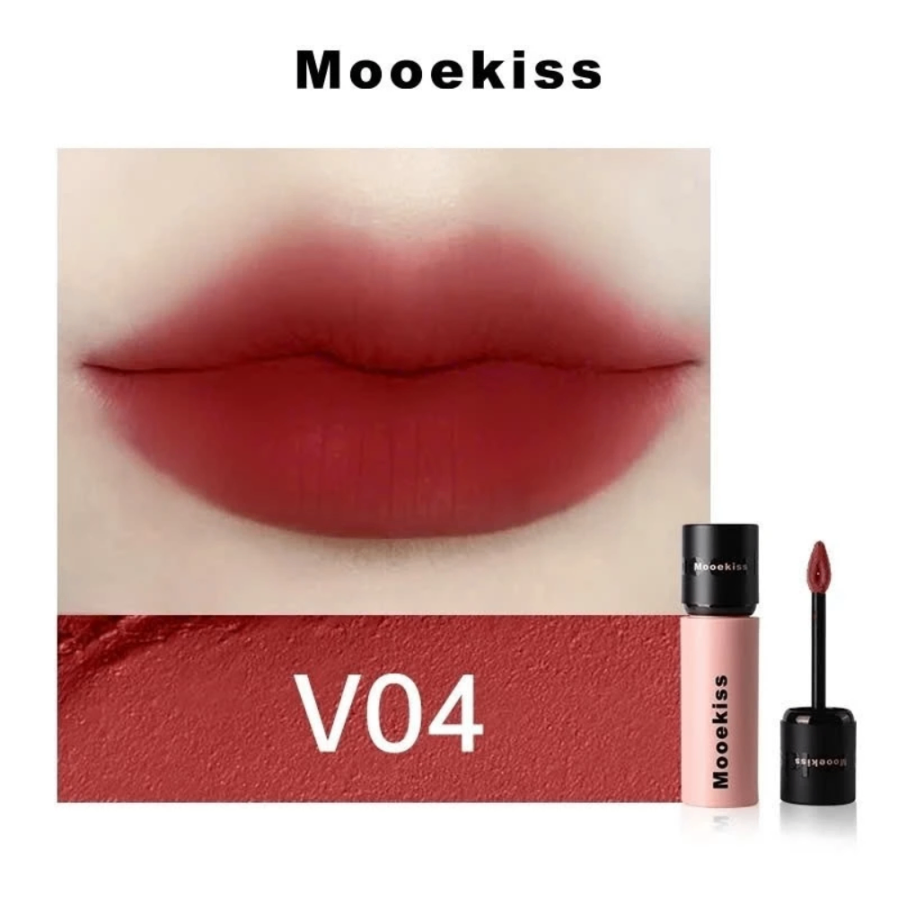 Son kem Mooekiss Velvet Lip Mud 3g chất son mịn lì lên màu chuẩn