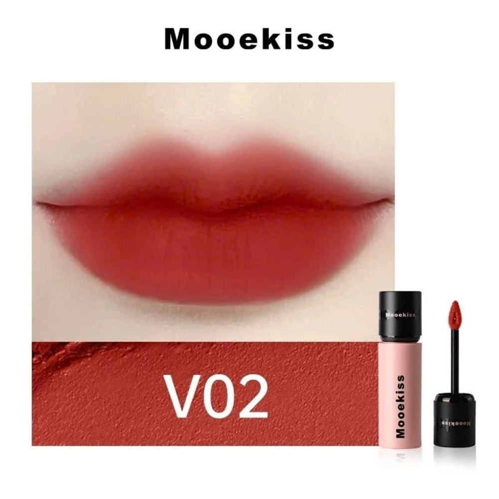 Son kem Mooekiss Velvet Lip Mud 3g chất son mịn lì lên màu chuẩn