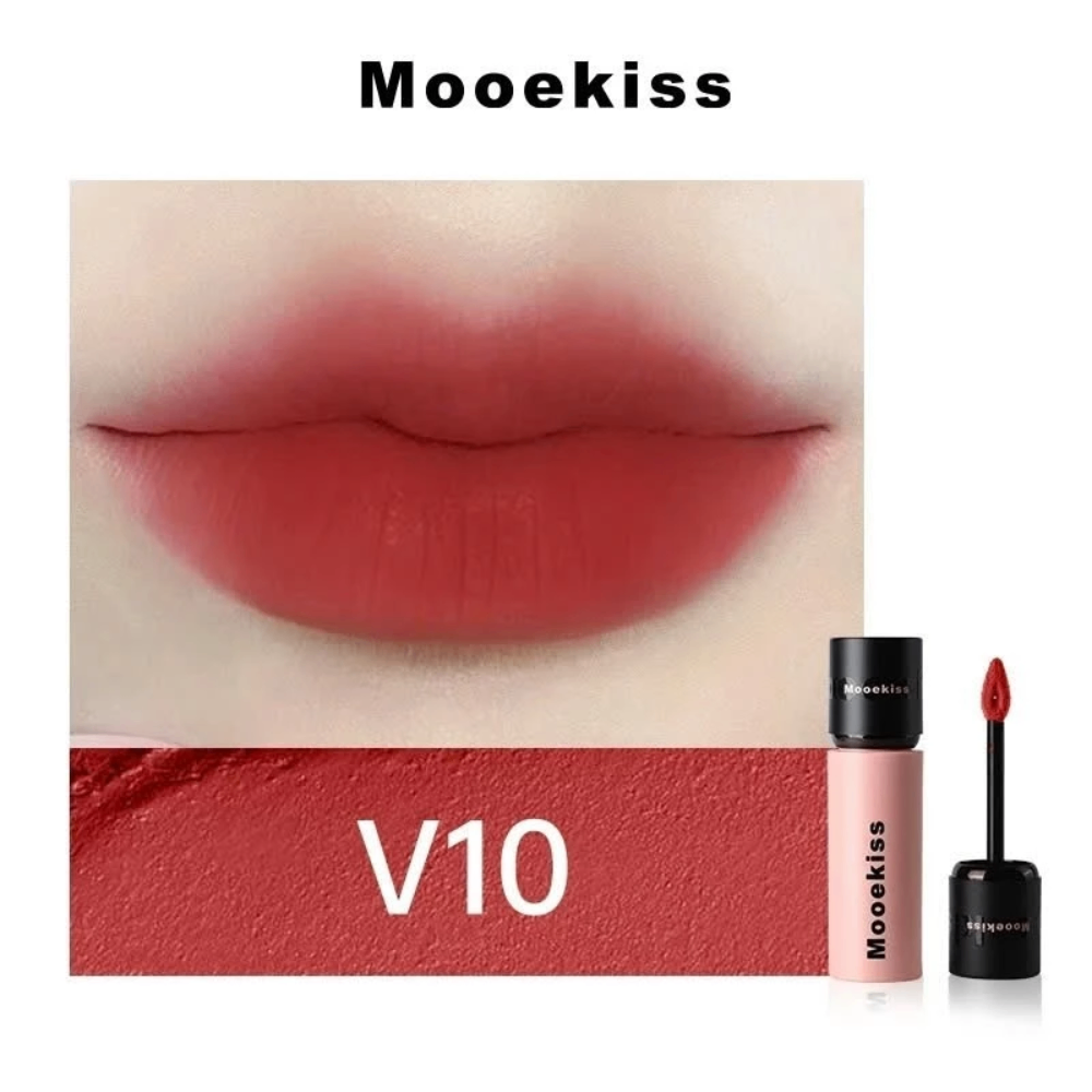 Son kem Mooekiss Velvet Lip Mud 3g chất son mịn lì lên màu chuẩn