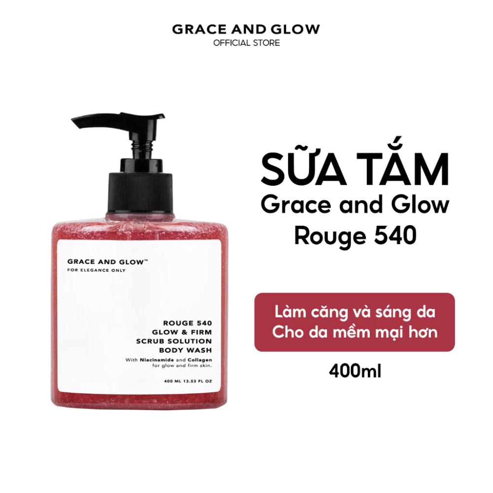 Sữa tắm trắng da Grace And Glow Body Wash 400ml trắng da dưỡng ẩm tẩy da chết