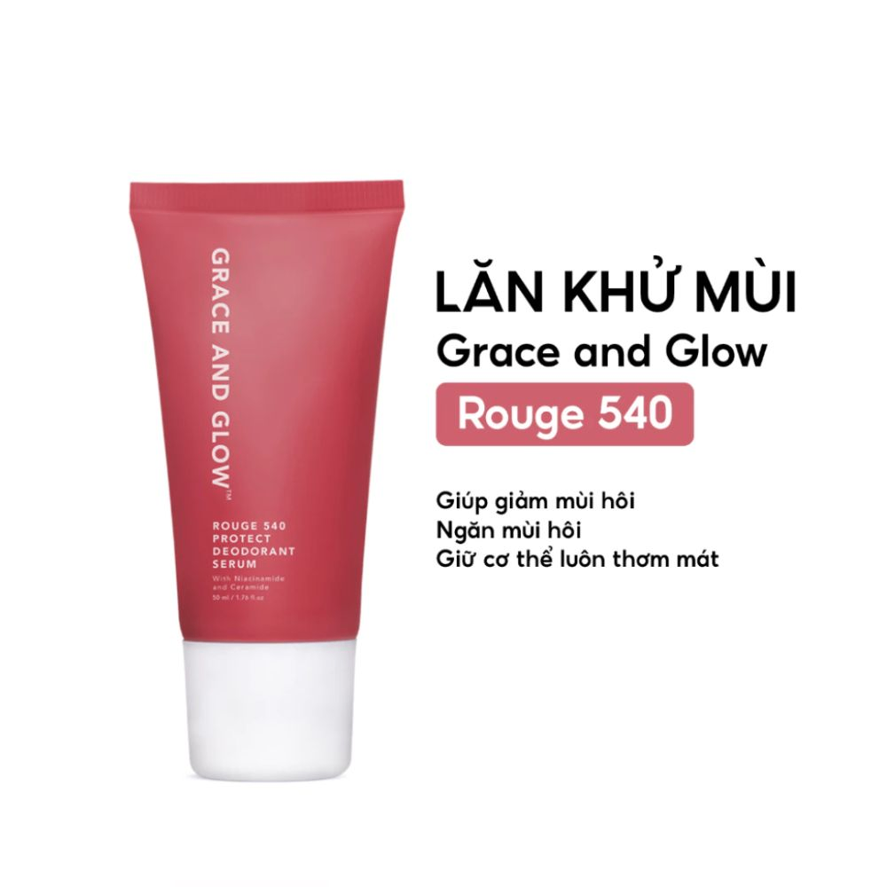 Lăn khử mùi Grace And Glow Deodorant Serum 50ml khử mùi mà còn hỗ trợ làm mềm da