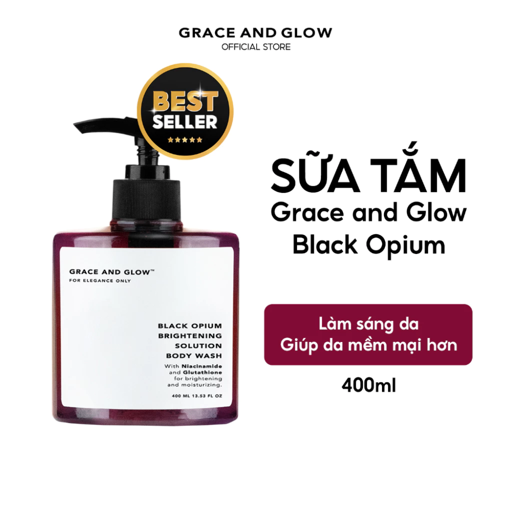 Sữa tắm trắng da Grace And Glow Body Wash 400ml trắng da dưỡng ẩm tẩy da chết