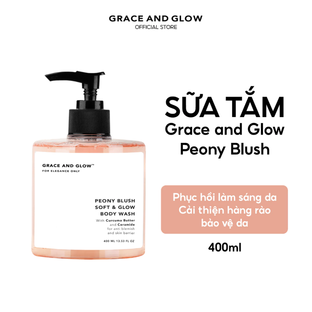 Sữa tắm trắng da Grace And Glow Body Wash 400ml trắng da dưỡng ẩm tẩy da chết