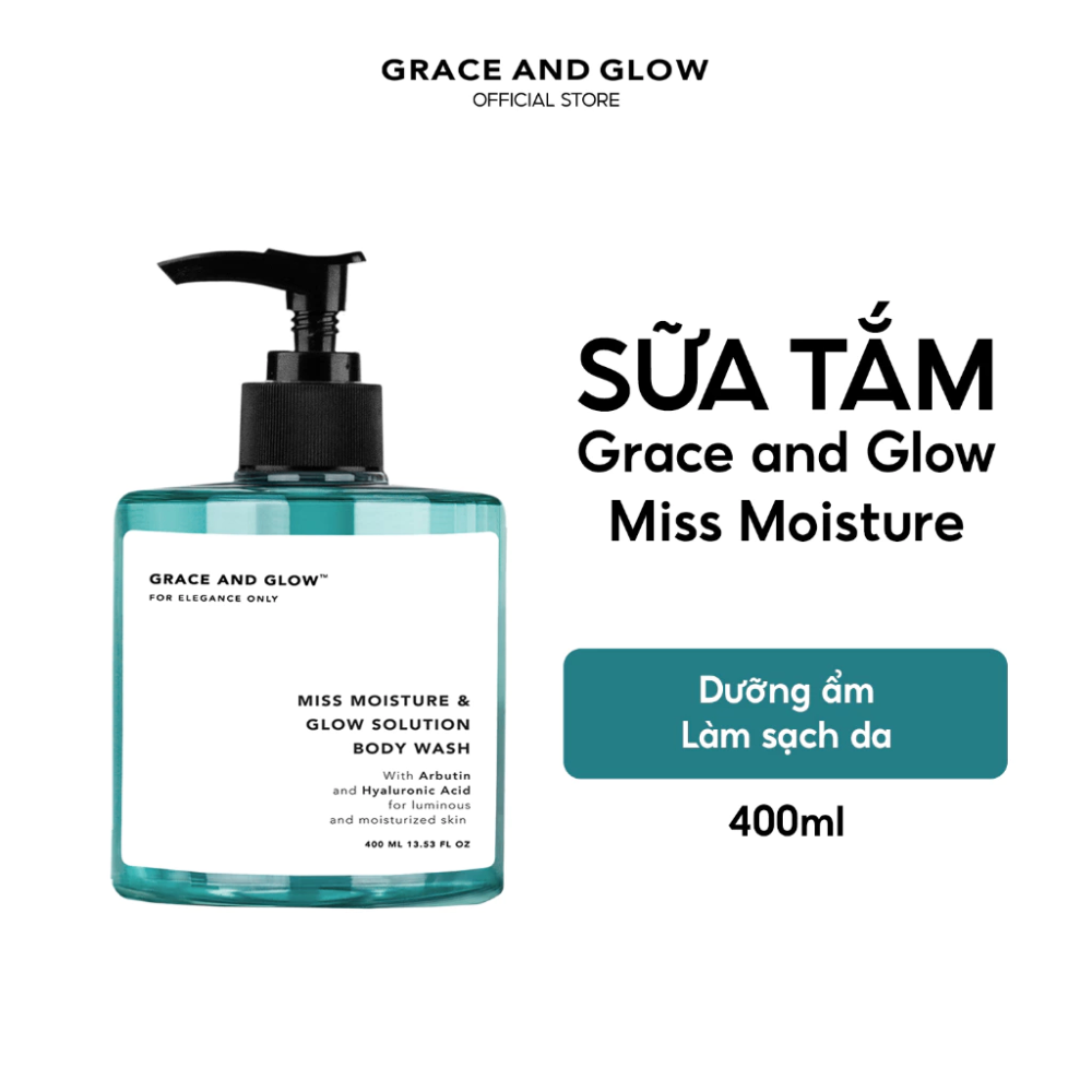Sữa tắm trắng da Grace And Glow Body Wash 400ml trắng da dưỡng ẩm tẩy da chết