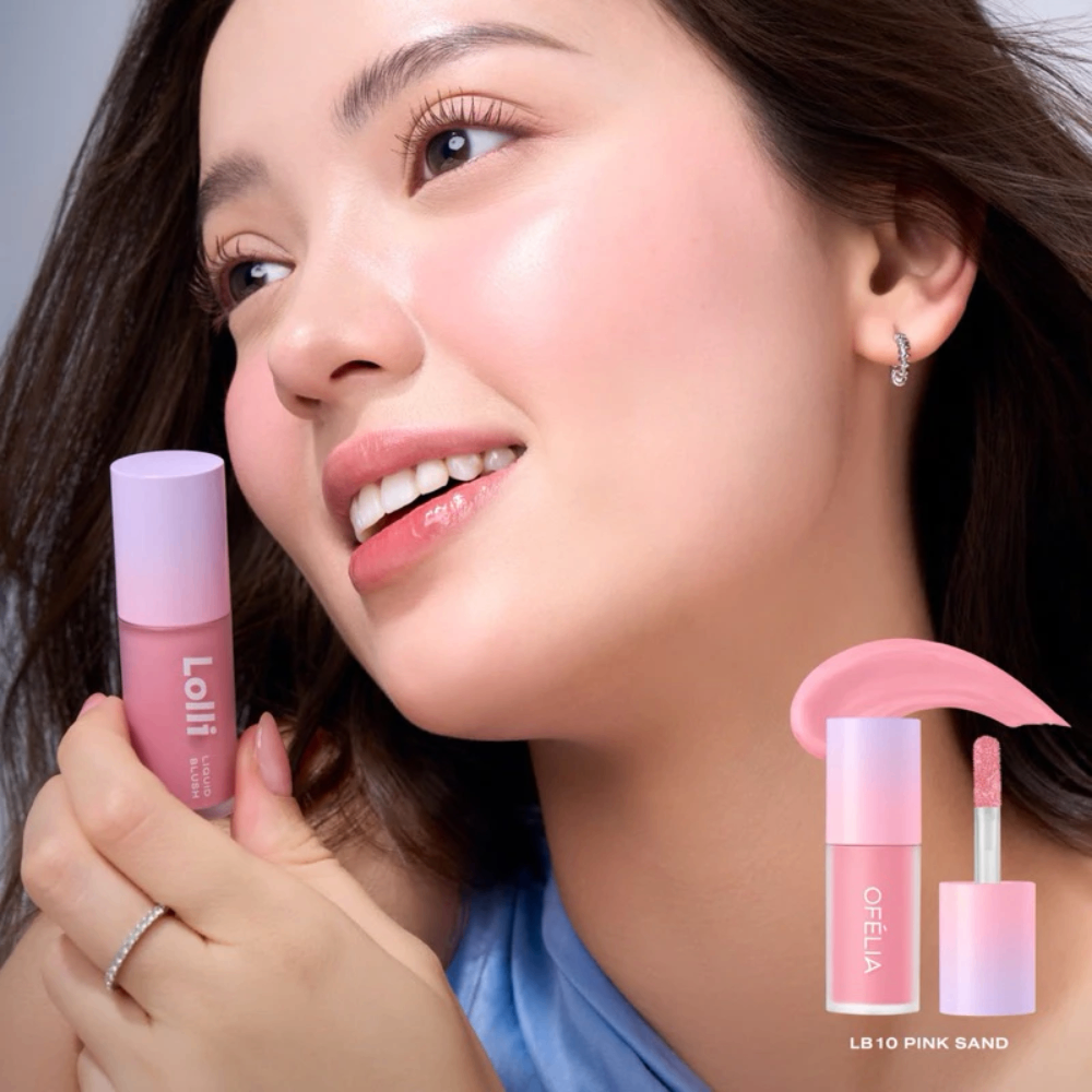 Má hồng dạng kem Ofelia Lolli Liquid Blush 4.3g nhẹ và lên màu đều, dễ dàng sử dụng