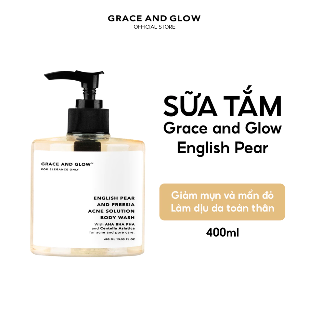 Sữa tắm trắng da Grace And Glow Body Wash 400ml trắng da dưỡng ẩm tẩy da chết