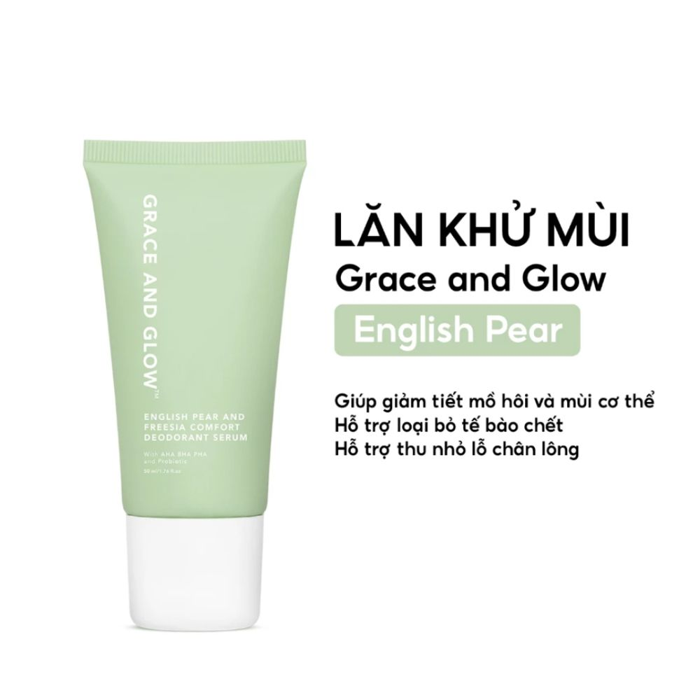 Lăn khử mùi Grace And Glow Deodorant Serum 50ml khử mùi mà còn hỗ trợ làm mềm da