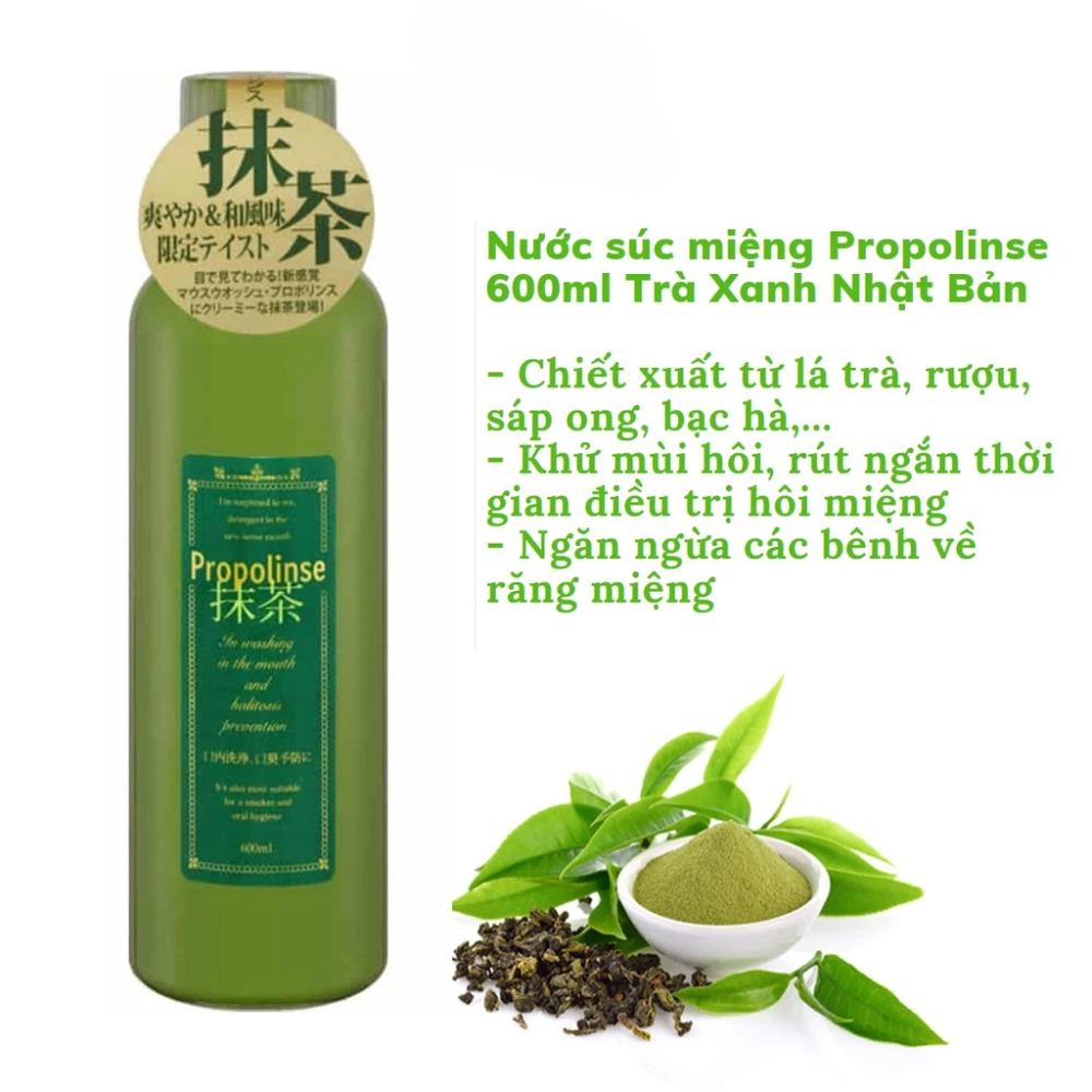 Nước súc miệng Propolinse 600ml chống hôi miệng, làm sạch răng miệng hàng ngày