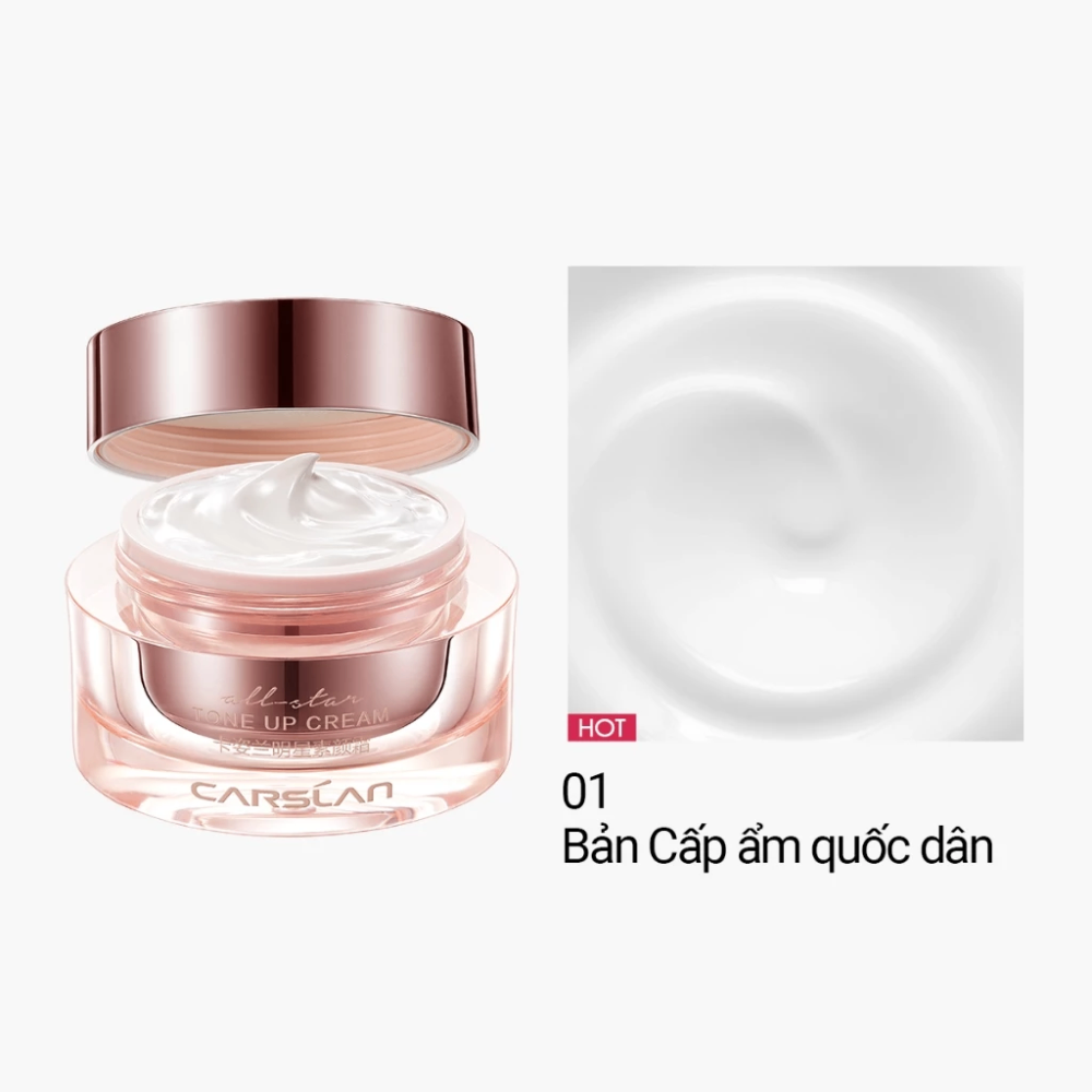 Kem nâng tông Carslan All Star Tone Up Cream 50g dưỡng ẩm che khuyết điểm hiệu quả