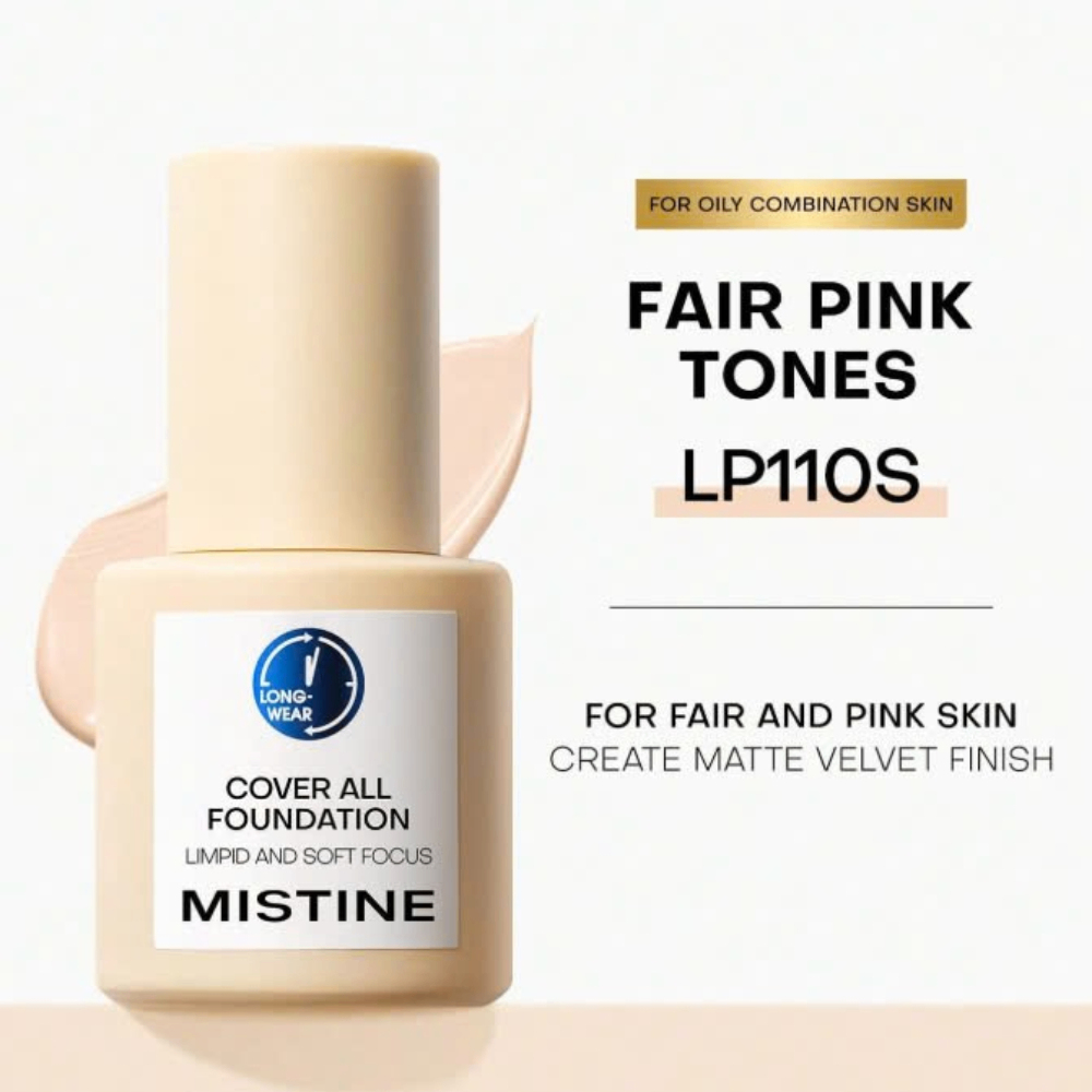Kem nền Mistine Cover All Foundation 30g dưỡng ẩm che phủ tốt