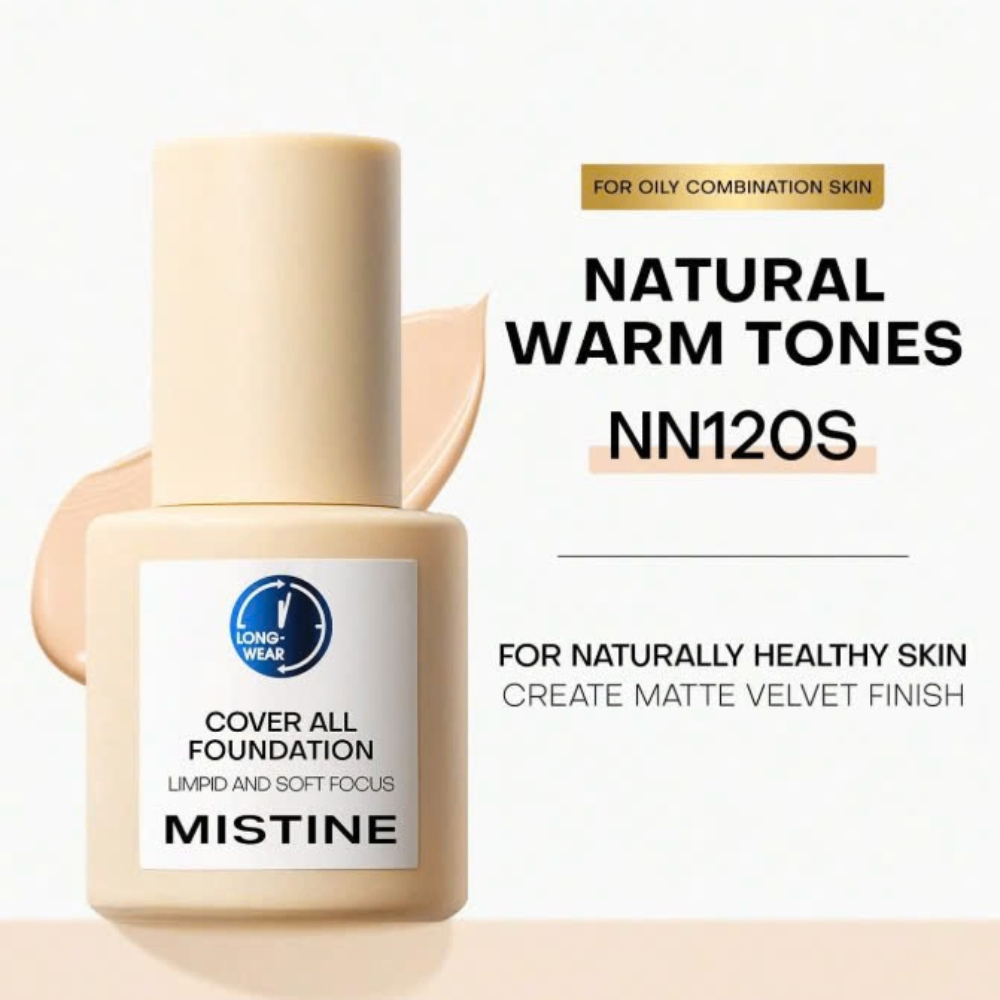 Kem nền Mistine Cover All Foundation 30g dưỡng ẩm che phủ tốt