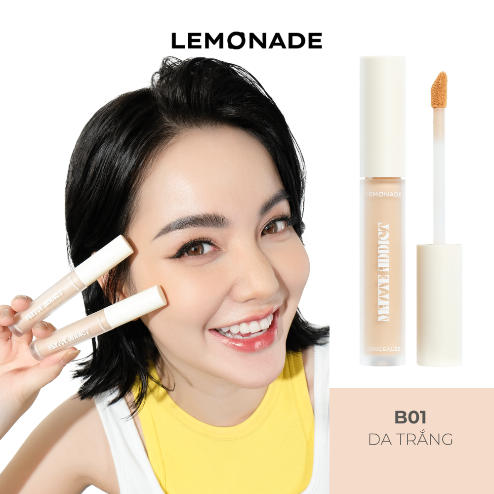 Kem che khuyết điểm Lemonade Matte Addict Concealer 3g kiềm dầu bên màu