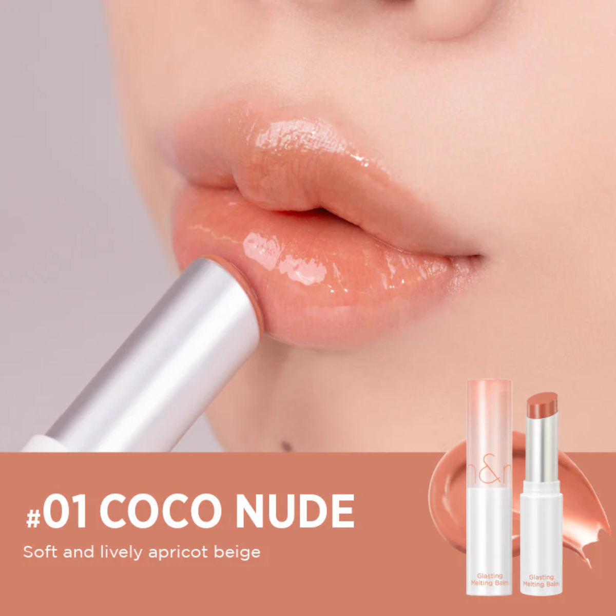 Son dưỡng có màu Romand Glasting Melting Balm 3.5g cấp ẩm lên màu tự nhiên