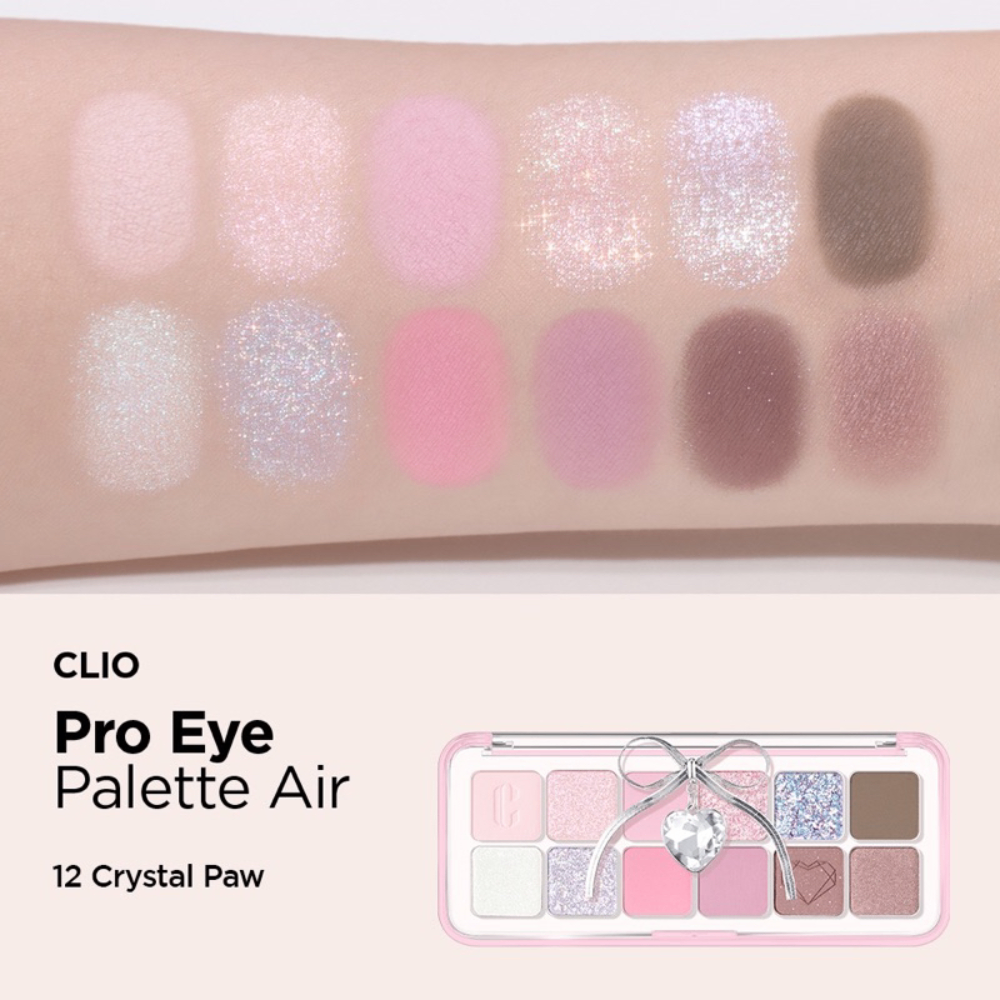 Bảng mắt 12 ô Clio Pro Eye Palette Air thiết kế từ nhựa cao cấp, tối giản mà vẫn sang trọng