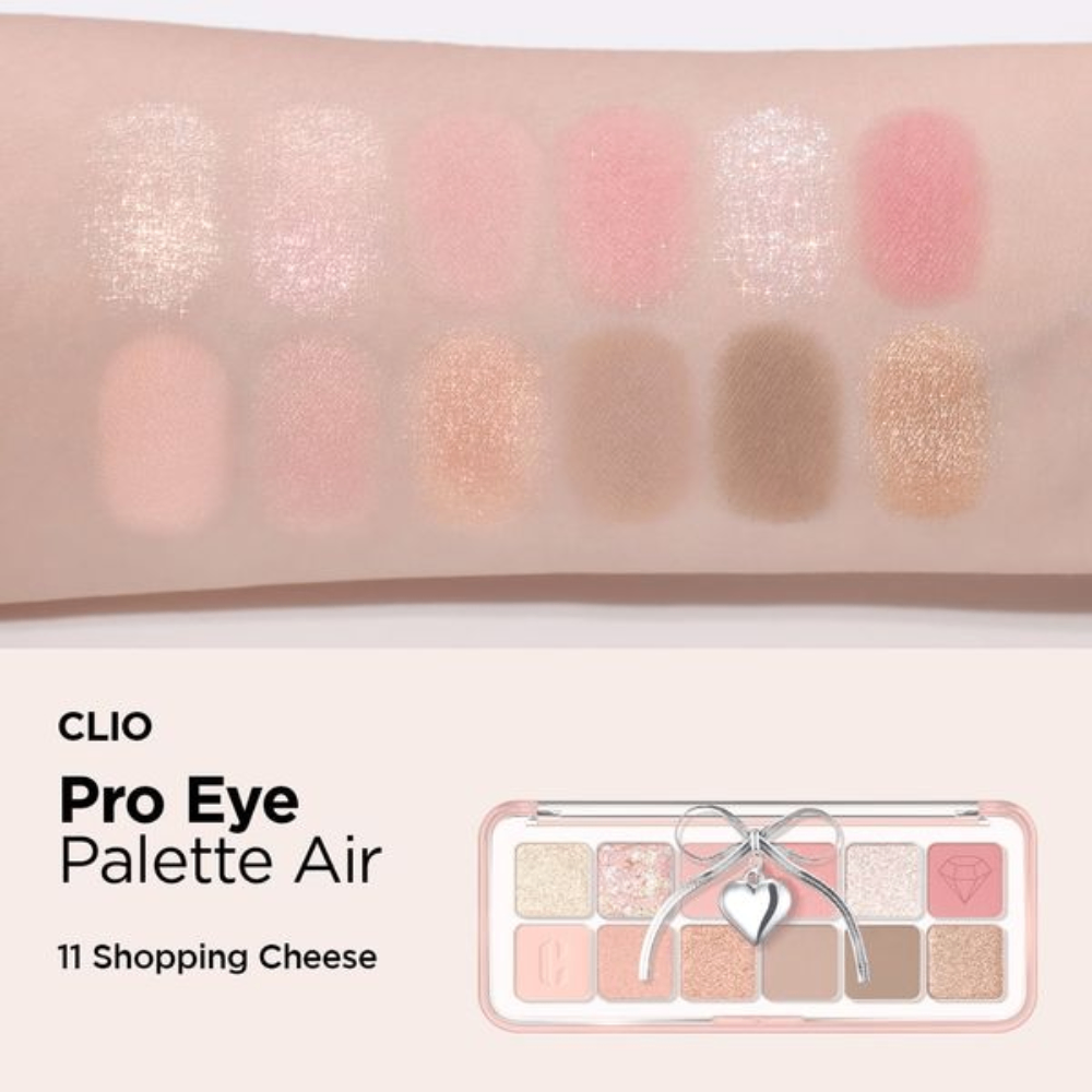 Bảng mắt 12 ô Clio Pro Eye Palette Air thiết kế từ nhựa cao cấp, tối giản mà vẫn sang trọng