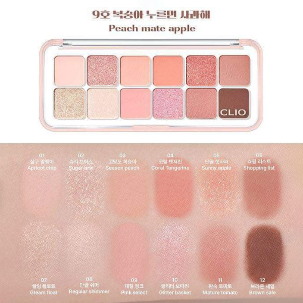 Bảng mắt 12 ô Clio Pro Eye Palette Air thiết kế từ nhựa cao cấp, tối giản mà vẫn sang trọng