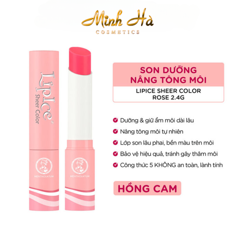 Son dưỡng có màu Lipice Sheer Color Moist Shield 4g môi ẩm mượt, hồng tự nhiên