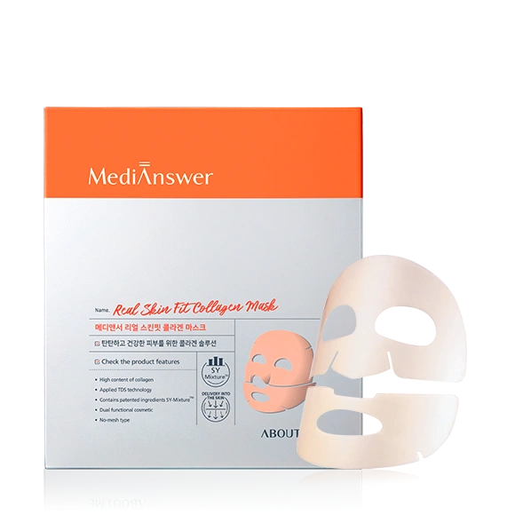 Mặt nạ thạch dưỡng da MediAnswer Real Skin Fit Collagen Mask 35g cải thiện nếp nhăn chống lão hóa