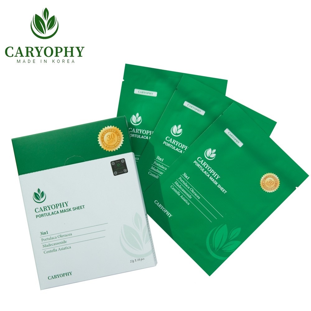 Mặt nạ Caryophy Portulaca Mask Sheet 3in1 22g giảm mụn, phục hồi da, sáng da