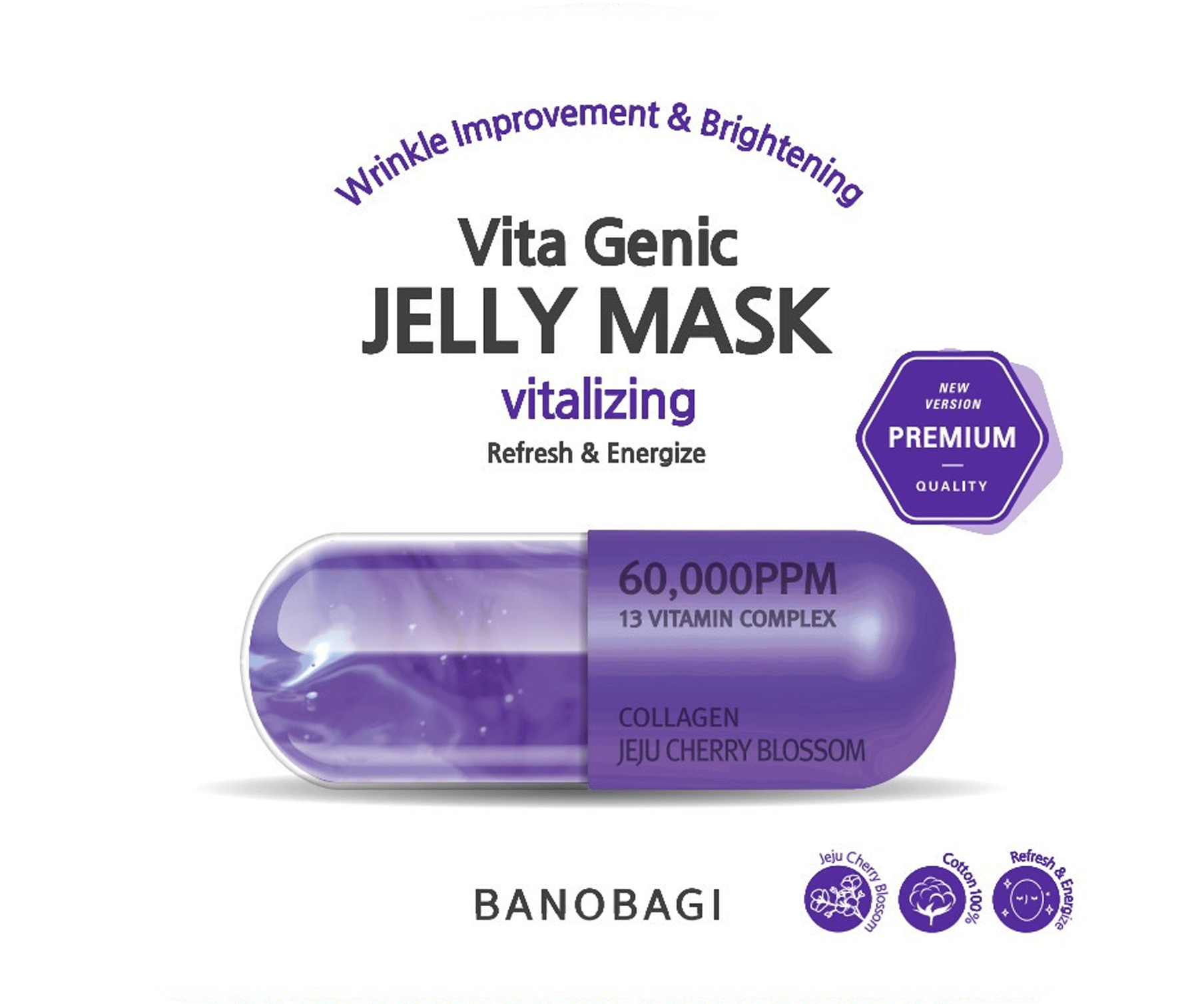 Mặt nạ giấy BANOBAGI Vita Genic Jelly Mask 30g giúp trắng sáng cấp ẩm chống lão hóa da