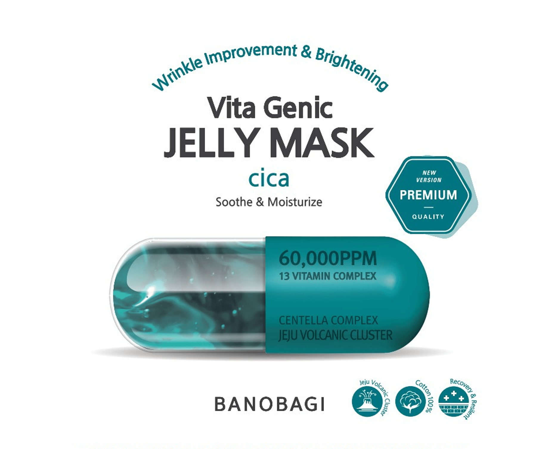 Mặt nạ giấy BANOBAGI Vita Genic Jelly Mask 30g giúp trắng sáng cấp ẩm chống lão hóa da