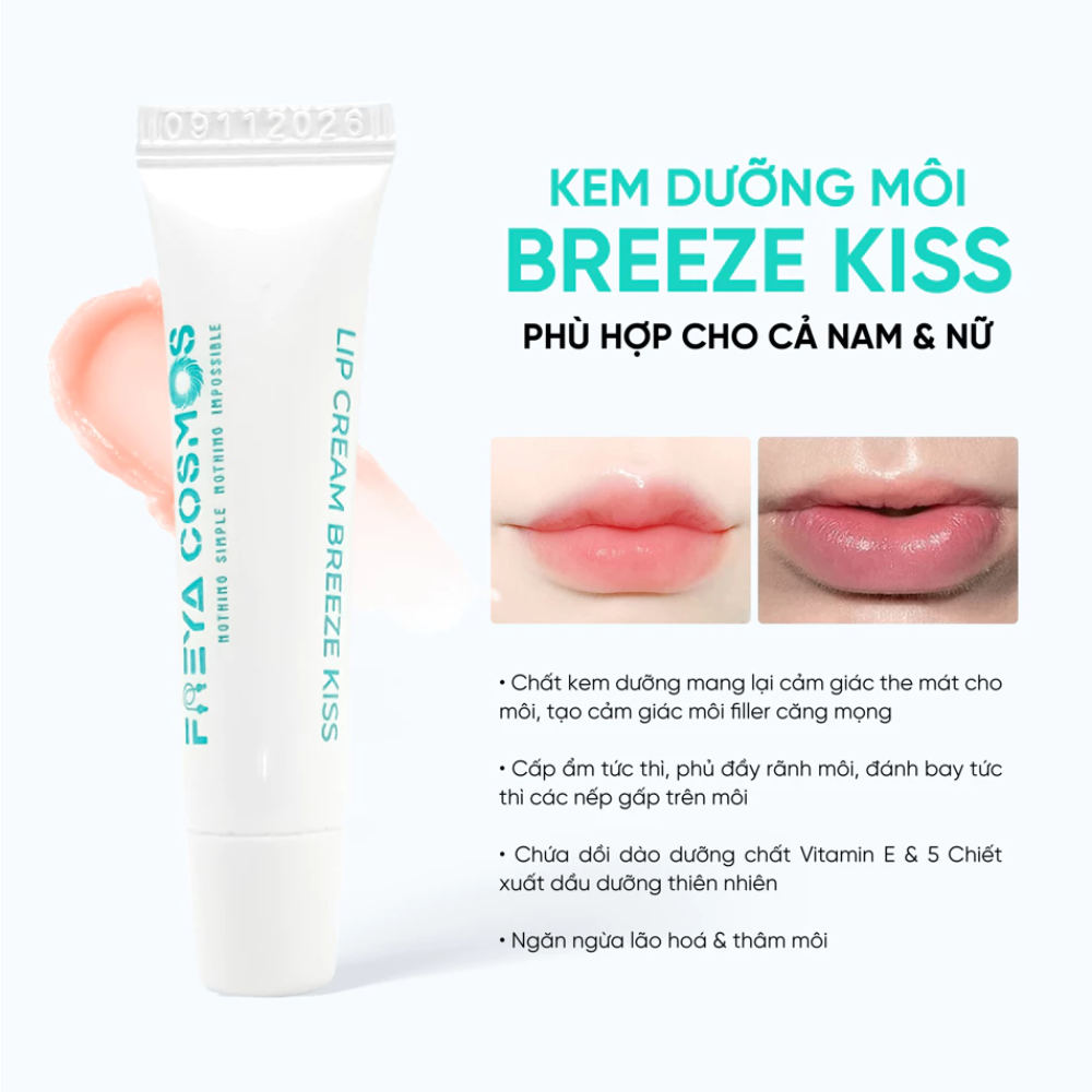 Son dưỡng môi Freya Cosmos Lip Cream Breeze Kiss #009