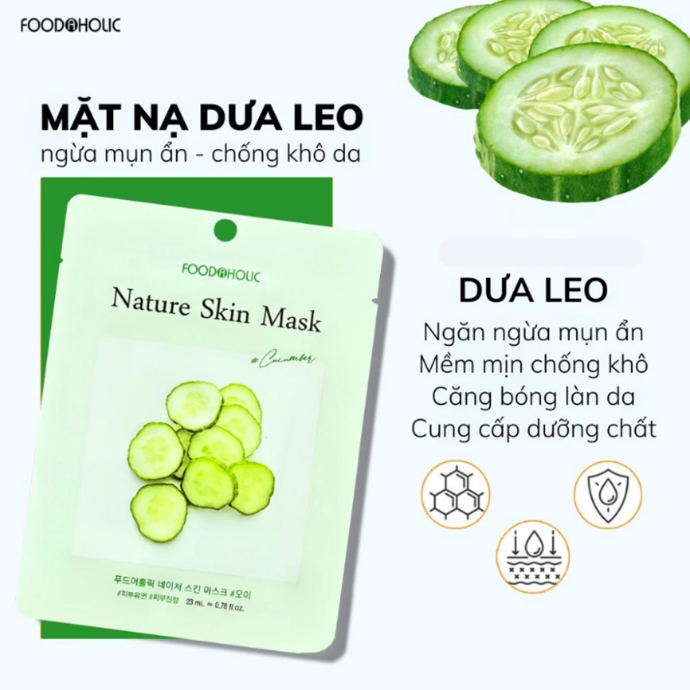 Mặt nạ Foodaholic Nature Skin Mask 23ml dưỡng da cấp ẩm