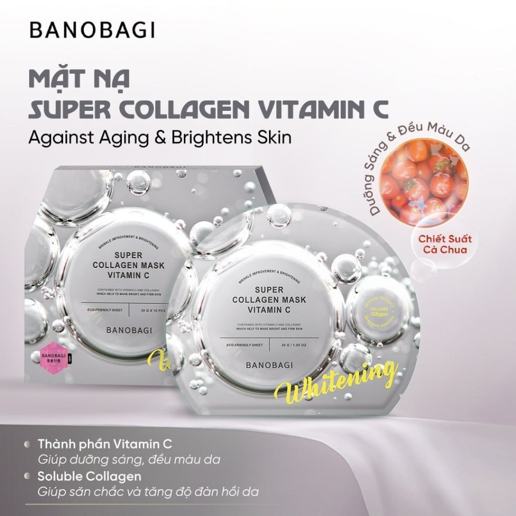 Mặt nạ giấy dưỡng da Banobagi Super Collagen Mask 30g giúp cấp ẩm, dịu da