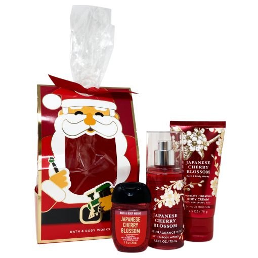 Set 3 món Bath & Body Works mini Japanese Cherry Blossom và Into The Night chăm sóc body sạch sẽ thơm tho